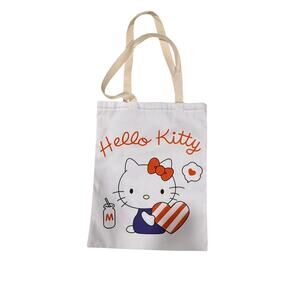 Hello Kitty Holding Heart Cute Canvas Bag Tote